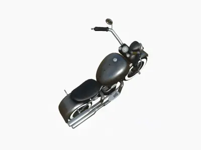 Motorcycle Cartoon A11 Metal - Custom Vehicle Design Low-poly 3D model