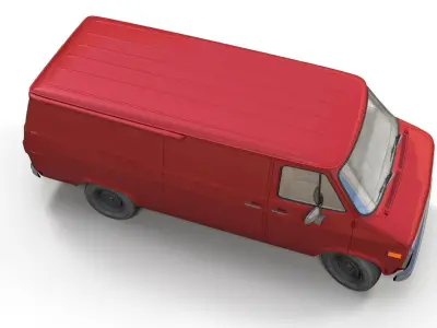 Comercial Van Low-poly 3D model