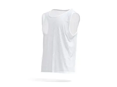 White Football Team Practice Vest - soccer sports bib 3D model