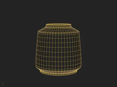 Vase Hare Fur 3D model