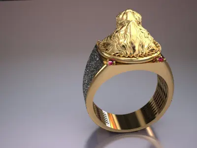 Men Tiger Gift  Ring 3D print model