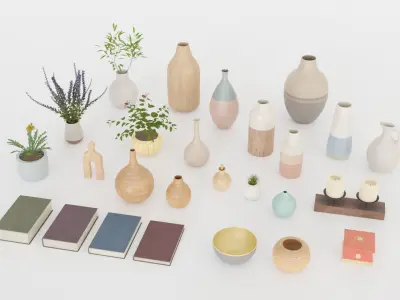 Collection 31 Decorative Interior Objects 3D model