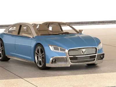 Gaz volga 2020 concept original 3D model