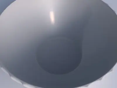 Bowl wide with bent extruded lines 3D print model