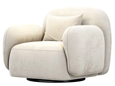 Giddings Swivel Chair Knoll Camel By Highfashionhome 3D model