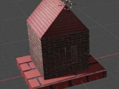 House brick chimney Low-poly 3D model