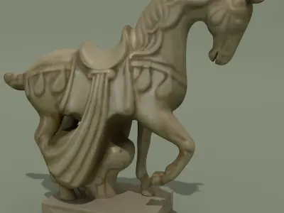 Horse Statuette M 3D model