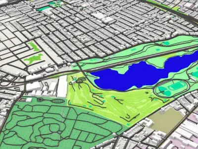 Community Hillside New York USA 3D model