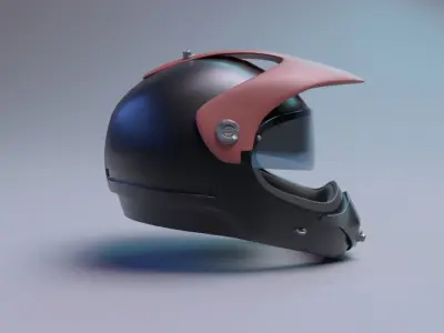 Helmet racer scifi Helmet 3D model 3D model