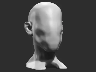 human head modern sculpture 3d print model 76 3D print model