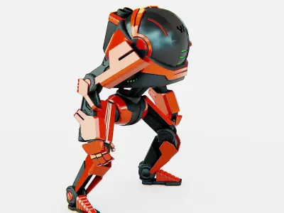 DROID Y-50 Rigged for Unreal Engine - Unity - MIXAMO 3D model