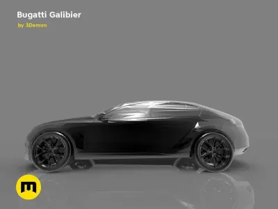 A four-seat concept car - Bugatti Galibier 3D print model