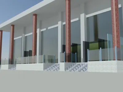 Reputed Vehicle Showroom Karachi 3D model