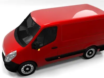 OPEL MOVANO K 2011 LOWPOLY Low-poly 3D model