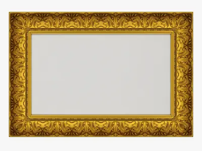Frame picture gold v8 3D model