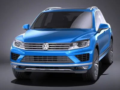 Volkswagen Touareg 2016 VRAY 3D model