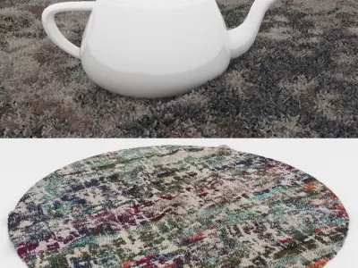 Round Rug Set 180 3D model