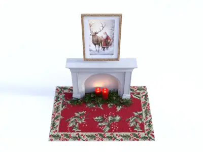 Christmas Micro Pack Decoration Low-poly 3D model