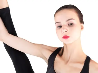 Scan dancing female 19 Low-poly 3D model Low-poly 3D model