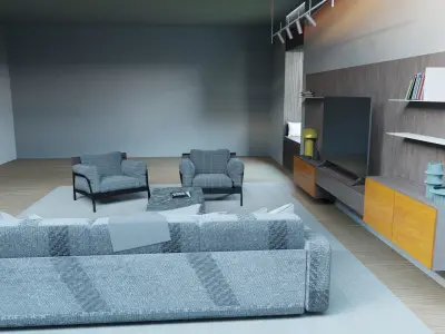 Classic Interior Scene 3D model