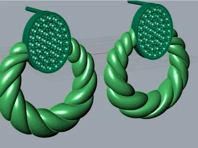 woman jewelry earring je0058 3D print model