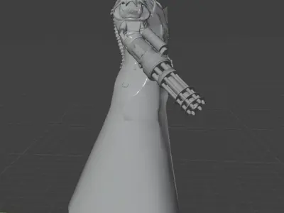 Cyborg Warrior Body Free 3D model