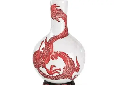 Dragon Oriental Vase 3D model