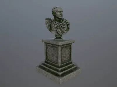 Cesare roman bust Low-poly 3D model