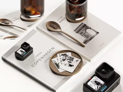 Decoration set with Books and Coffee 3D model