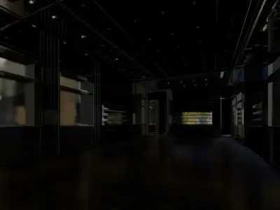 Modern optic shop interior design 3d model 3D model
