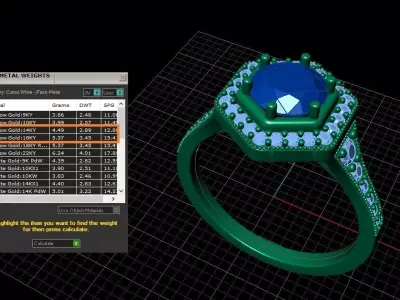 The Empress Hex Ring jewelry 3D model - for Her 3D print model