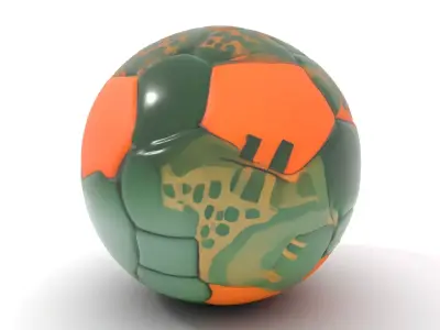 Camouflage Soccer Ball model pack Low-poly 3D model
