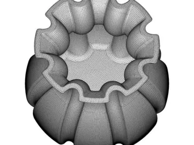 Brass Flower Vase 3D model