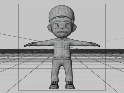 Man Character Low-poly 3D model
