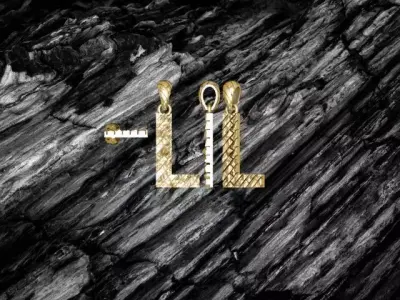 A Letter Alphabet Tiles Texture Pendant 3D Print Model 3D print model