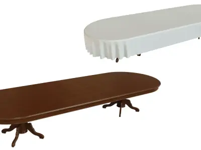 Wood table 4000 3D model