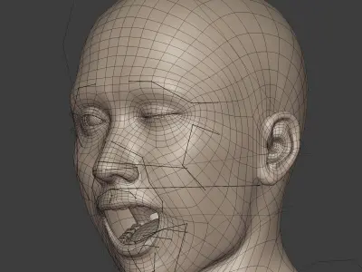 Surfer - Swimmer With High Quality IK-FK Rig Low-poly 3D model