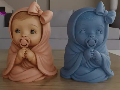 Sweet Baby Figurine STL Cuteness Purity Decor 3D print model