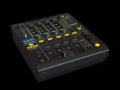 Black Music Mixing Board 3D model