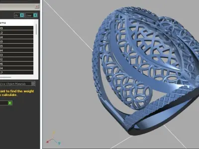 Fancy Womens Rings Plain Rings Ready STL 3DM Models Rings 3D print model 55