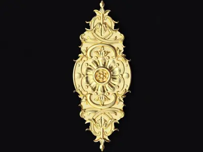 Central decor ornament for furniture 3D model 745