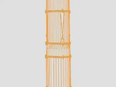 Smokestack chimney grate for wood burning stoves 3D model