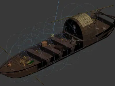 Game Traffic - Small Fishing 02 3D model