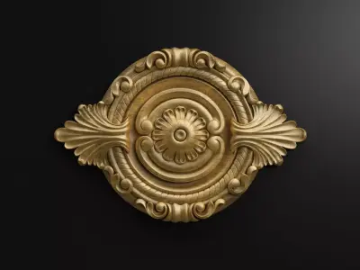 Carved decor 3D model 14