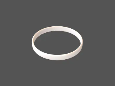 Silicone Wristband v1 002 Low-poly 3D model