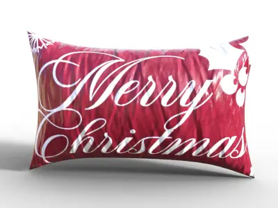 Christmas Cushion Pack Low-poly 3D model