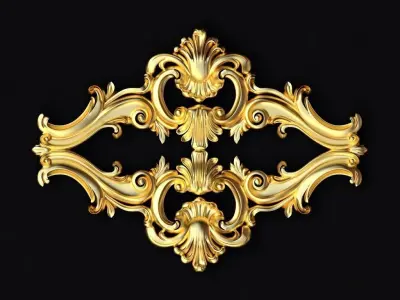 Central decor ornament for furniture 3D model 822