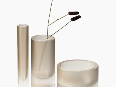 Decorative Glass Vases Frosted colored glass 3D model purchase