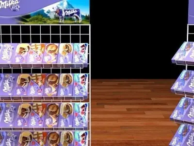 shop rack 2 Low-poly 3D model