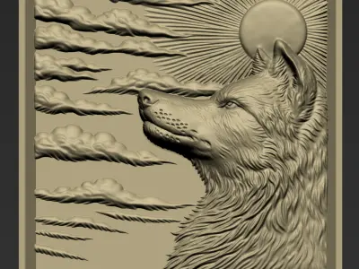 Wolf Head A136 3D print model
